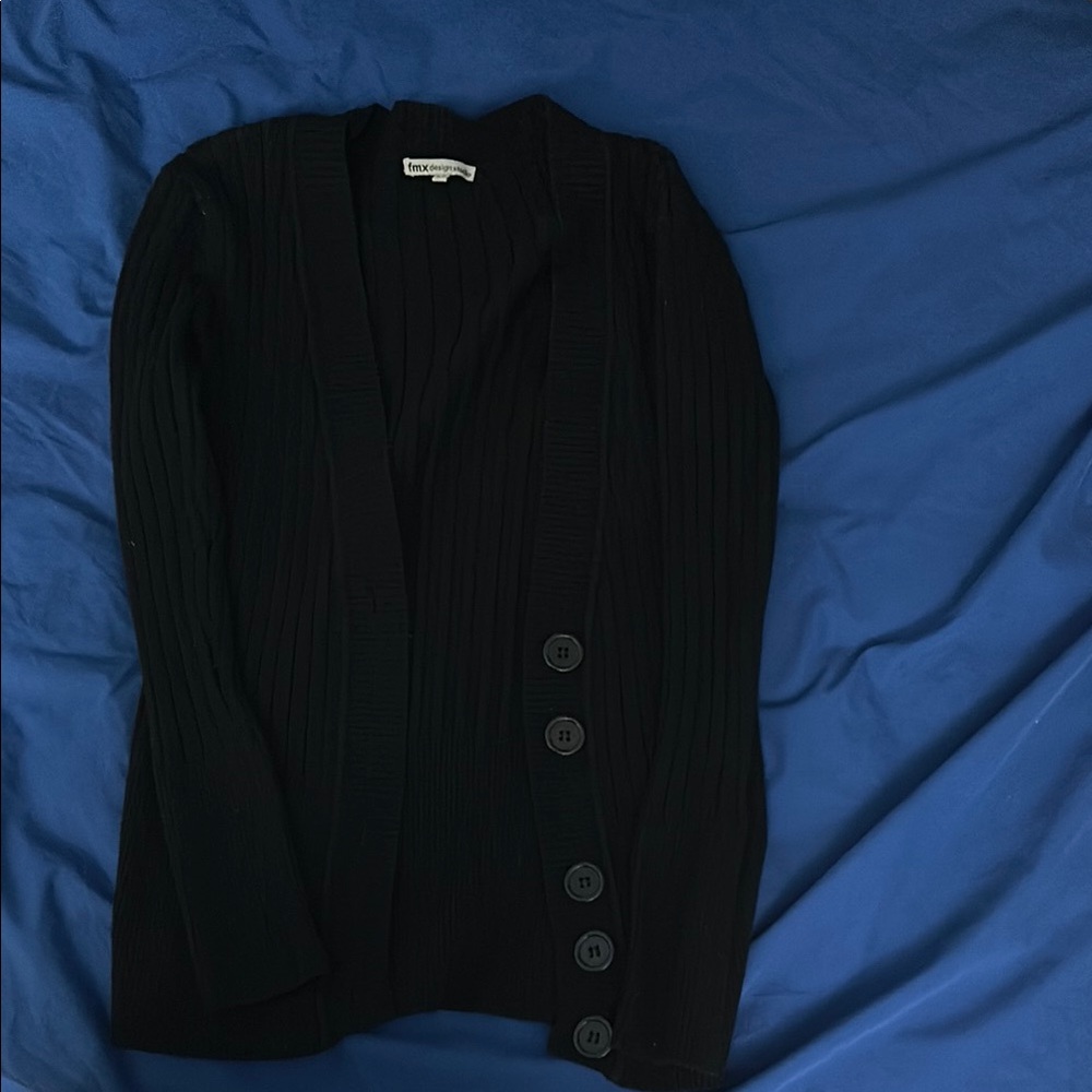 Black Button-Up Cardigan